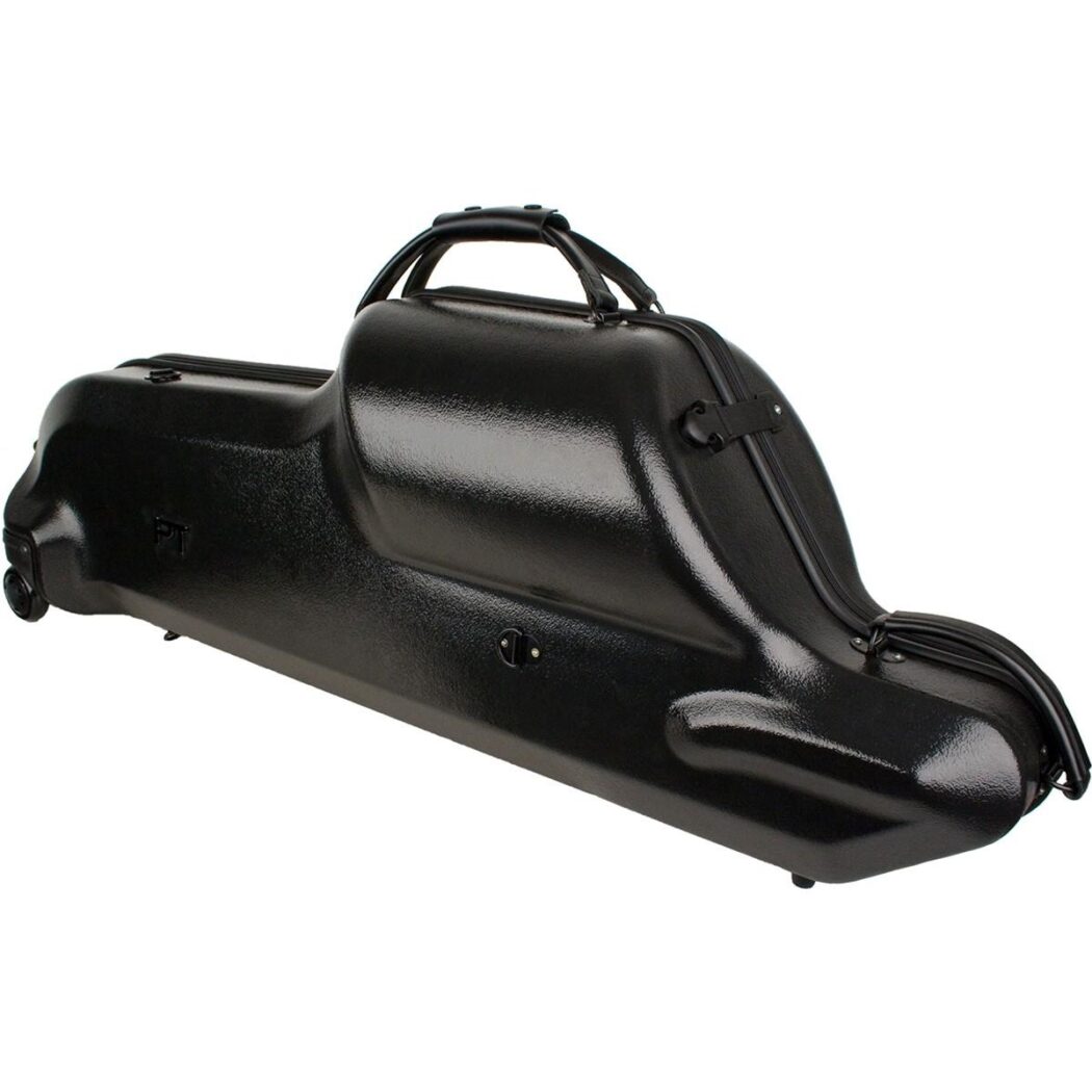Contoured Low A and Low Bb Baritone Saxophone Case with Wheels